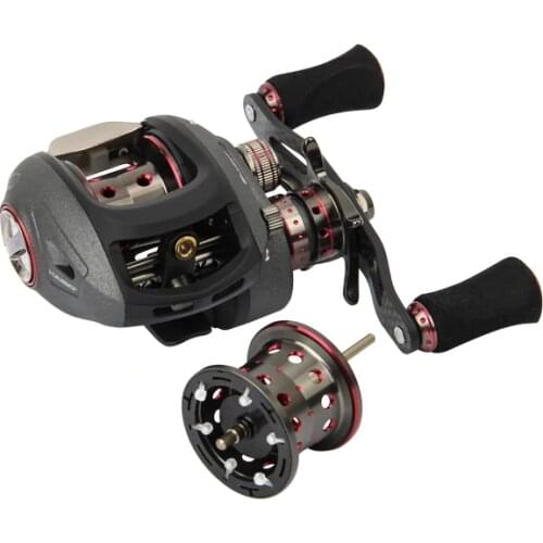 Haibo SMART left/right hand Baitcasting fishing reel 6.5:1 12+1BB 178g 2 spools/dual brake,Free shipping