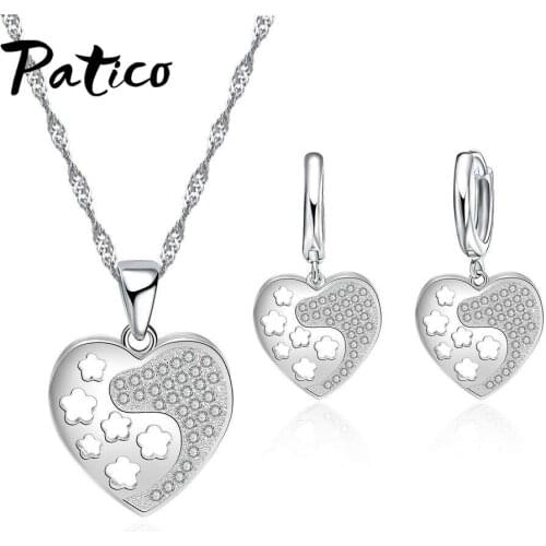 Crystal Necklace Earrings Jewelry Set for Women Party Wedding Jewellery 925 Sterling Silver Appointment