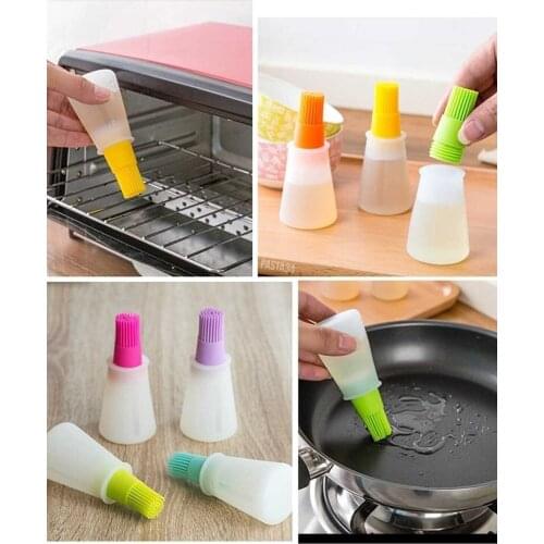 Silicone Oil Sauce And Egg Brush With Bowl 5pcs