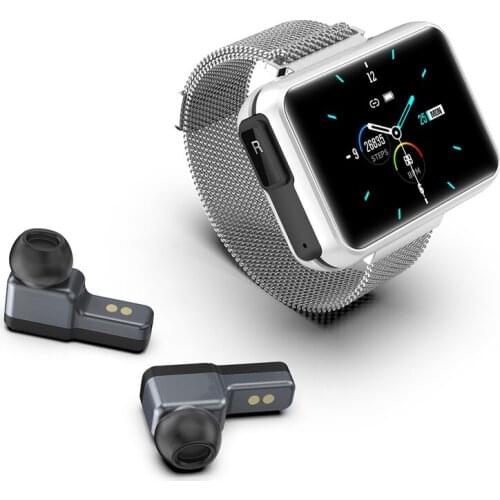 SOUMETIN T91 Smartwatch 2 in 1 TWS Wireless Bluetooth Headset 1.4 Inch Heart Rate Waterproof Sports Music Smart Watch Men New