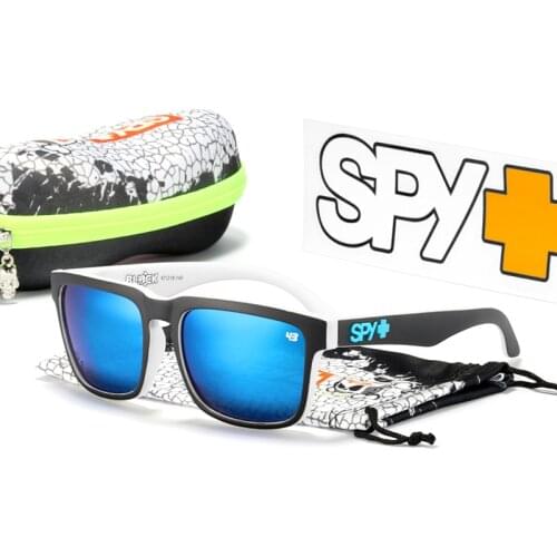 Fresh Colors Of KEN BLOCK Polarized Sunglasses Men Women Top Square Unisex Sun Glasses With Zipper Case Happy 43 Lense