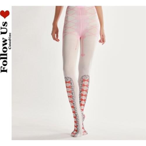 Sports High-elastic Fitness Leggings Tights Womens Fashion Bow Tie Tie Bottoming Pantyhose Lolita Kawaii Print Stockings