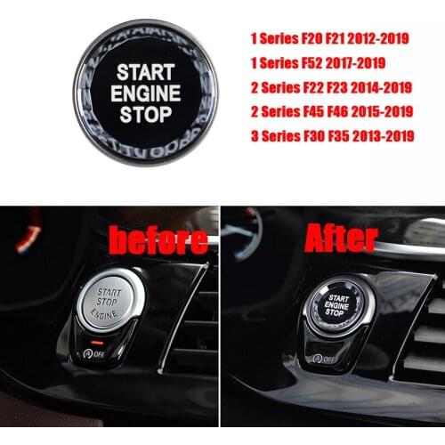 For BMW 5 6 7 Series 6GT G32 G30 G38 X3 X4 G01 G02 G08 G11 G12 Car Styling ENGINE START STOP Switch Buttons Stickers Accessories