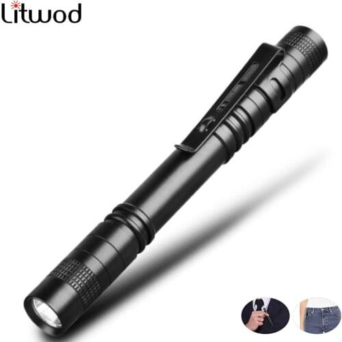 Flashlight 1 Switch Mode For night Walking lamp Pen Light Mini penholder Led , Car Maintenance Work Torch , Dentist lighting