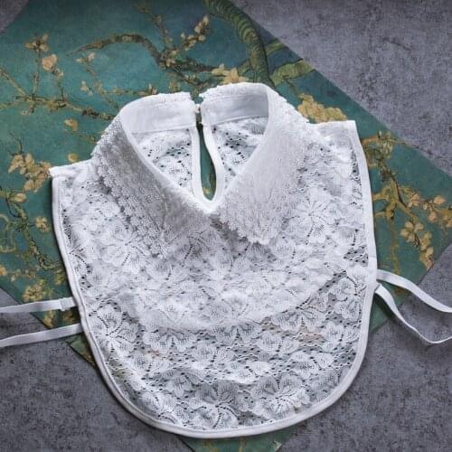 YSMILE Y Women Sweet Black White Fake Collar Multi-Layered Lace High Quality Floral Decoration Detachable Collar For Female Lady