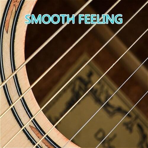 1@# Three Color Optional Independent Packing 6Pcs Classic Wooden Guitar Strings Acoustic Folk Guitar Folk Music Accessories