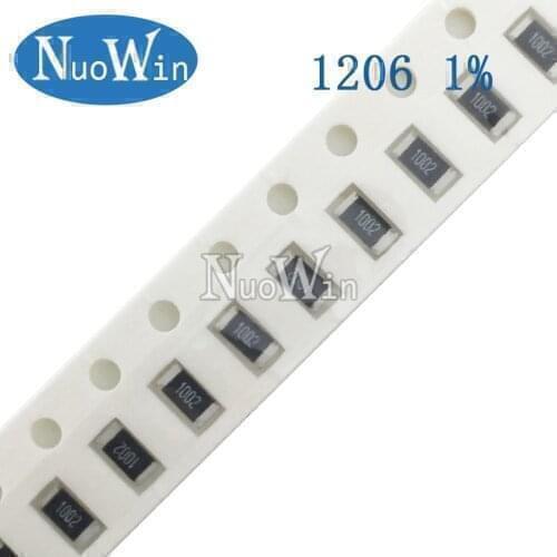100pcs 1206 1% SMD resistor 1/4W 300R 301R 309R 316R 324R 330R 332R 340R 348R 357R 300 301 309 316 324 330 332 340 348 357 ohm