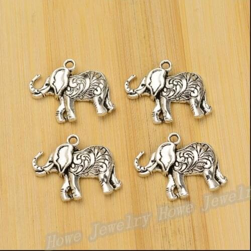 18 pcs Vintage Elephant zinc alloy charms pendant DIY Bracelet Necklace metal jewelry accessories Making 02