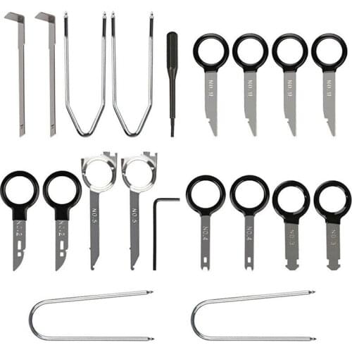 20PCS Professional Car Radio Removal Key Tool Kit Audio Tools Keys Stereo CD