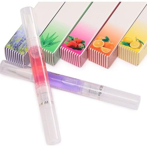 200pcs 5ml Mix Flavors Nourishment Oil Revitalize Softener Pen Nail Care Nutrition Cuticle Oil liquid repair