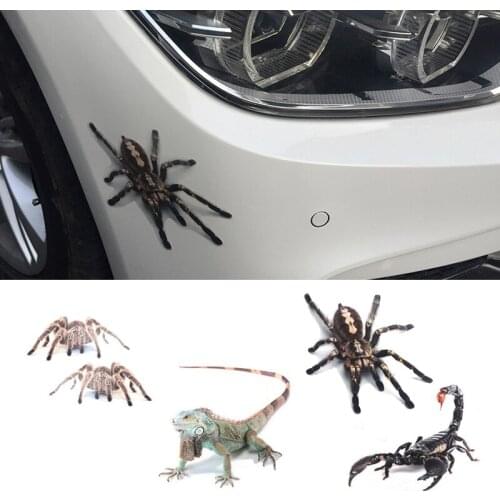 3D Car Stickers Simulation Spider Lizard Scorpions Animals Decal Stickers DIY Car Bumper Styling Stickers Motorcycle Accessory