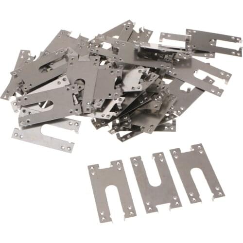 50pcs PV Grounding Conductive Sheet Gasket Solar Panel Cable Clamp PV Grounding Clip Washer Sheet 48x25mm