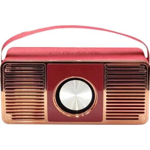 New design Vintage blutooth Speakar 1500M FM TF USB AUX 1+1(TWS) Bank smart portable speakers Retro speakers blue tooth speaker