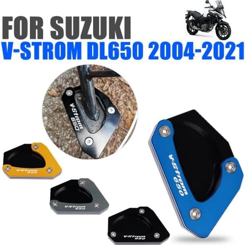 For SUZUKI V-STROM 650/XT VSTROM 650 DL650 2012-2019 Motorcycle CNC Kickstand Foot Side Stand Extension Pad Support Plate