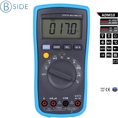 Bside ADM10 Digital Multimeter DMM DC/AC Voltage Current Temperature Relative Measurement Capacitance Meter Tester Multimetro