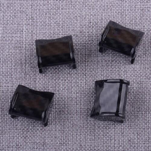 CITALL 4pcs/Set Car Dashboard Switch Button Cover Trim Fit for Ford Mustang 2015 2016 2017 2018 2019 Carbon Fiber Style