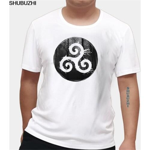 Derek Hale triskelion necklace teen wolf triskele Design Mens T shirt euro size black male top tees drop shipping