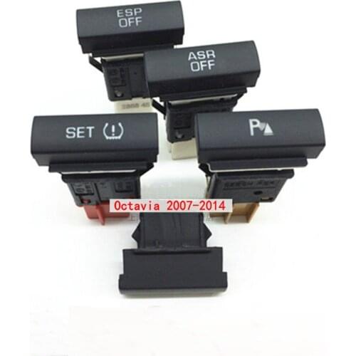 For Octavia 2007-2014 Tire pressure set switch ASR switch ESP Radar switch