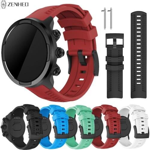 Silicone Strap Replacement Watch Band Wrist Strap Bracelet for Suunto 9 Spartan Sport Wrist HR Baro Smart Watch Band