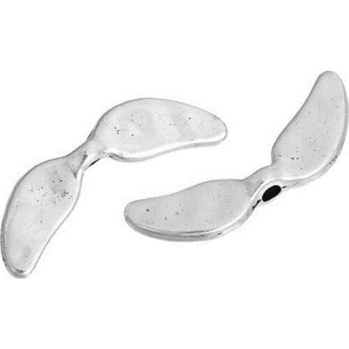 DoreenBeads Zinc Based Alloy Spacer Beads Dragonfly Wing Silver Color Jewelry DIY Findings Charms Accessories Components,1Pack