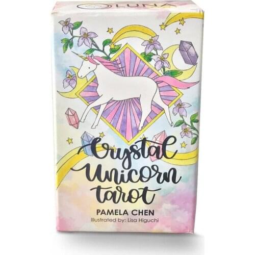 Crystal Unicorn Tarot Cards Guidance -divination Fate Tarot Deck Board Game 78 Cards/sets Family Holiday High Quality Board Game