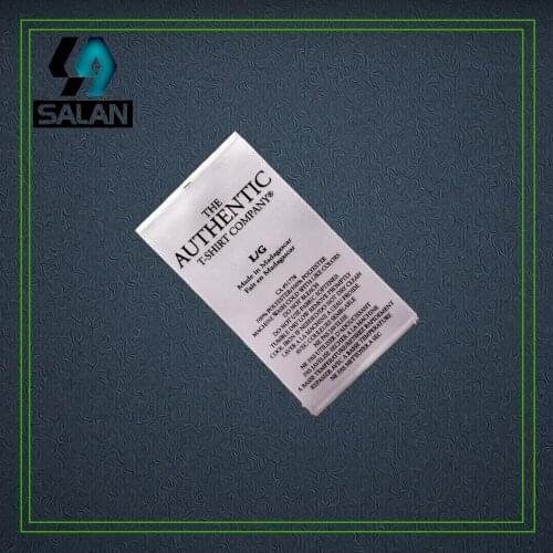 Customized Selvage ribbon satin care label for custom garment bag printed tag washing label for clothing sewing tags