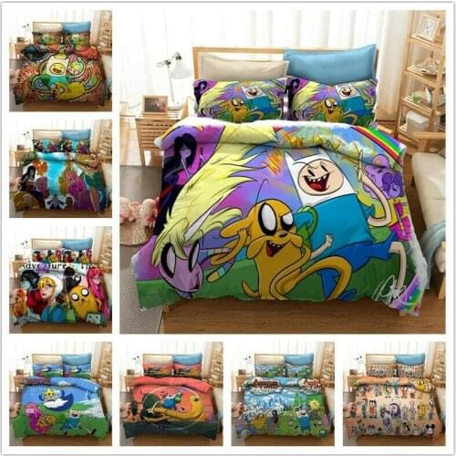 Adventure Time Home Textile Pillow Case 3D Bed Linen Duvet Covers Comforter Bedding Sets Bed Set Home Decor Bedding