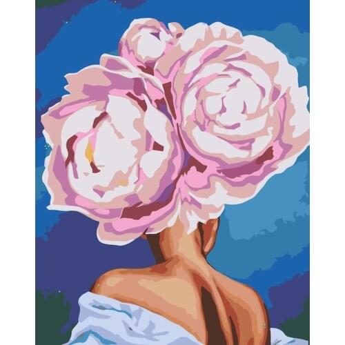 GATYZTORY 60x75cm Frame Flower Woman Diy Painting By Numbers Canvas Drawing Figure Handpainted Gift Wall Decor Artwork