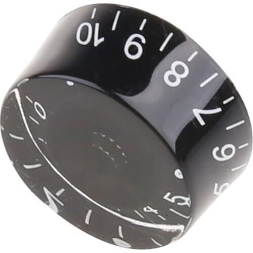 1pc Knob Button Volume Tone Control For LP Electric Guitar Bass Parts Black White Numerals 62KF