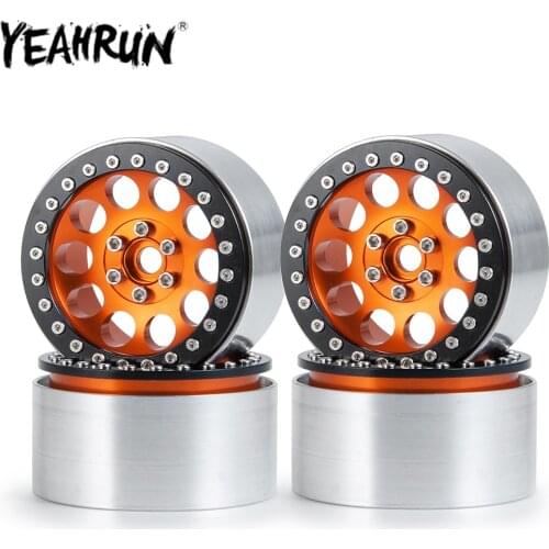 YEAHRUN 2.2 Beadlock Wheel Rims Extended Width 35mm for 1:10 Axial Wraith 90048 RR10 RC Car Metal Wheels Hubs Parts