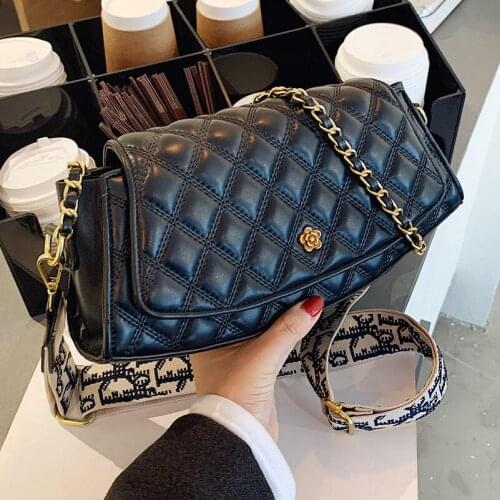 2021 Korean version of the new fashion shoulder bag Western-style messenger bag rhombus chain bag female bag