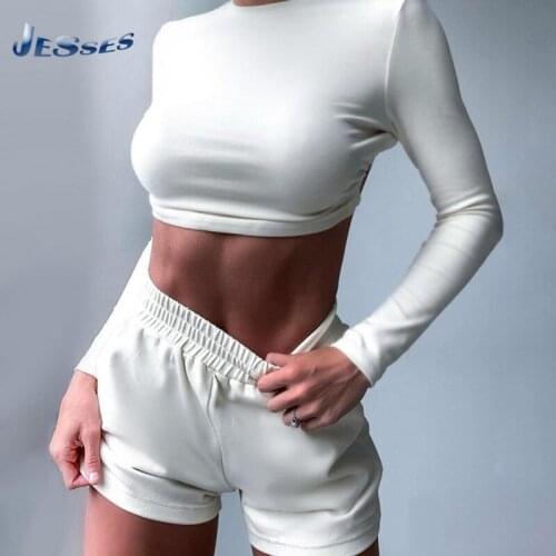 2piece Suit Summer Gym Women Basic Sports Set Leisure Tops Shorts Tracksuits Female Lace Up Crop Top Slim Suits Fitness Wear XL