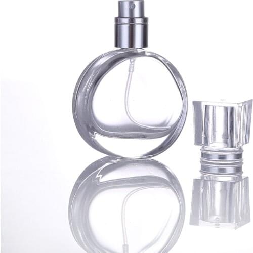 1Pcs 25ml Round Glass Perfume Bottle Ladies Portable Refillable Travel Cosmetic Spray Atomizer Empty Perfume Bottle