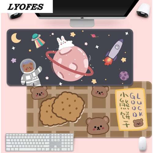 Cute Mouse Pad Super Creative INS Tide Large Game Computer Keyboard Office Long Table Mat Kawaii Desk for Teen Girls for Bedroom