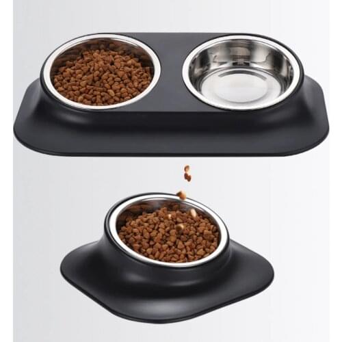 Cat Feeding Bowl Stainless Steel Pet Bowls Cat Food Water Bowl Thick Non-slip Cat Dog Food Bowl Foods Utensils 2021 New Hot