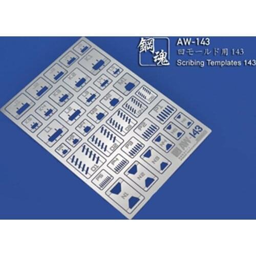 Multi-size Refit Accessory Fit For Gundam Metal Etching Sheet Scribing Templates AW-125 Modeling Upgrade Kits AW-143