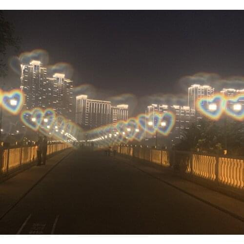 Fashion Love Heart Shaped Effects Glasses Watch The Lights Change to Heart Shape At Night Diffraction Glasses Sunglasses