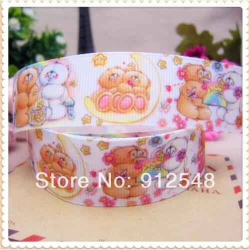 Cartoon Print Grosgrain Ribbon, 1'' 25MM Wide x 10-Yards , Crafts, Hair Bows, Gift Wrapping, Wedding Party Decoration XW3132