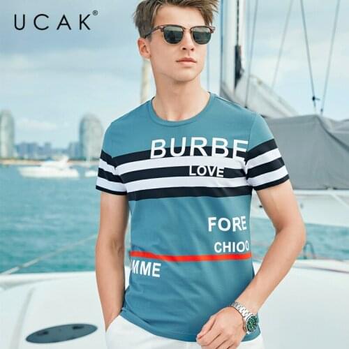 UCAK Brand Classic O-Neck Character T-Shirt Men Clothes Summer New Fashion Streetwear Casual Breathing Tee Tops Homme U5612