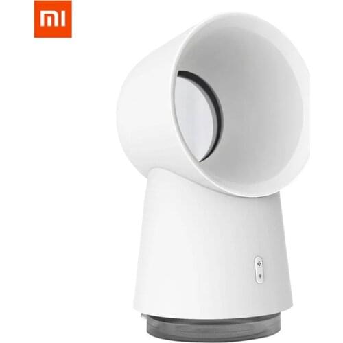 2021 Xiaomi Mijia HL Fan 3 in 1 Mini Portable Cooling Fan Bladeless Desktop FanThree Speeds Mist Humidifier With Smart LED Light
