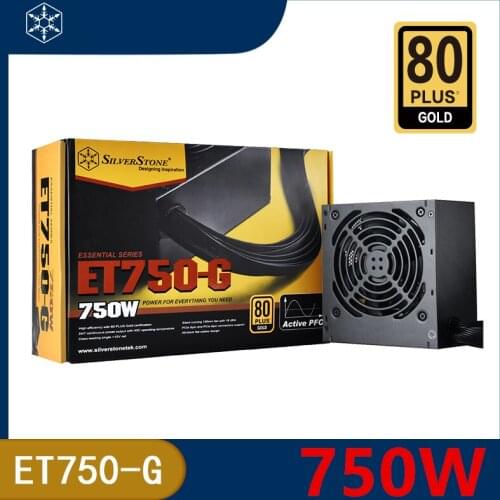 New Original PSU For SILVERSTONE ET750-G Non Modular 80plus Gold Silent Fan 750W Power Supply SST-ET750-G