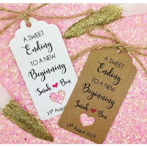 Custom a sweet ending wedding welcome thank you HANGOVER KIT Gift Tags wine Bottle Candy Sweetie Guest Labels booking Cards