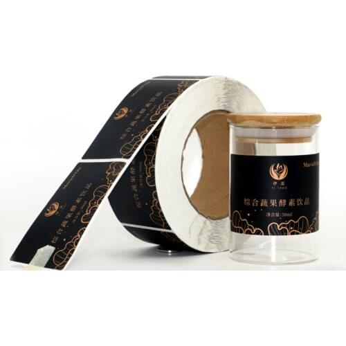 Roll New Self-Adhesive Printing Color Food Jam Label Custom Automatic Labeling Machine Bottle Sticker