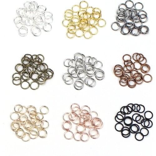 Wholesale 150-600pcs/lot 4 5 6 8 10 12 14mm Jump Rings Connectors for Diy Jewelry Making Accessories Supplies Jewellery Findings