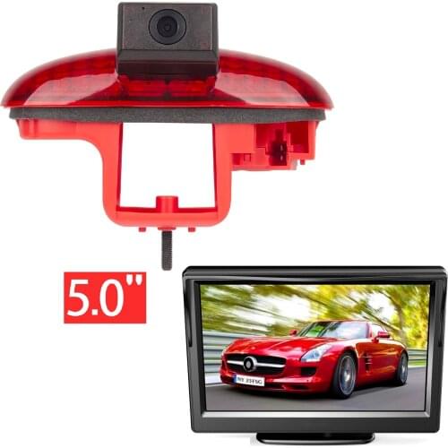 HD 720P Brake Light Camera Stop lights + 5.0'' monitor for Renault Trafic (2001-2014) Misayaee Rear View Night Vision Camera