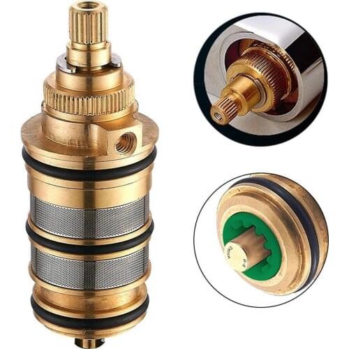 Thermostatic Brass Shower Cartridge With Mixer Valve Bar Shower Faucet Mixing Valve Cartridge Replacement Repair Kit