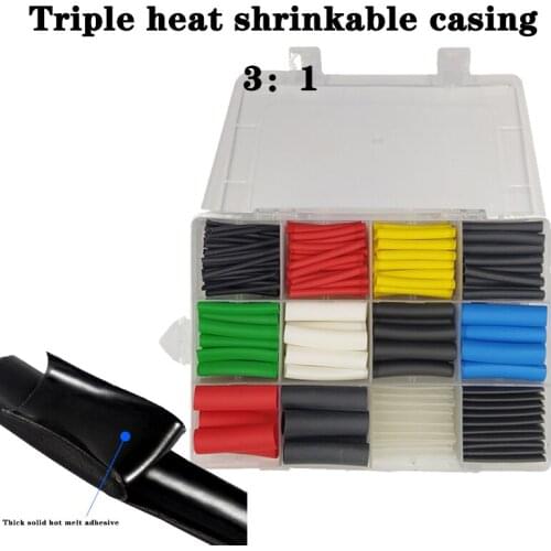 3:1 Heat shrinkable pipe cable protection wire protector wiring insulated wire protection fishing fittings shrink tubing