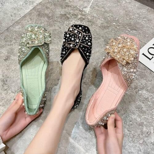 Casual Shoes Ladies Flat Pointed Toe Flat Shoes Fashion Ladies Loafers New Lightweight Breathable Bow Tie Ballet Oxford Shoes