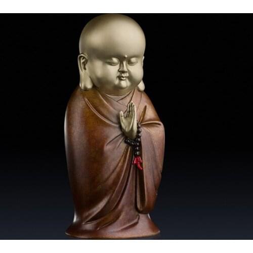 Unique # Buddhism statue # office home efficacious protective Talisman House Protection # Zen master Buddha Brass Decoration