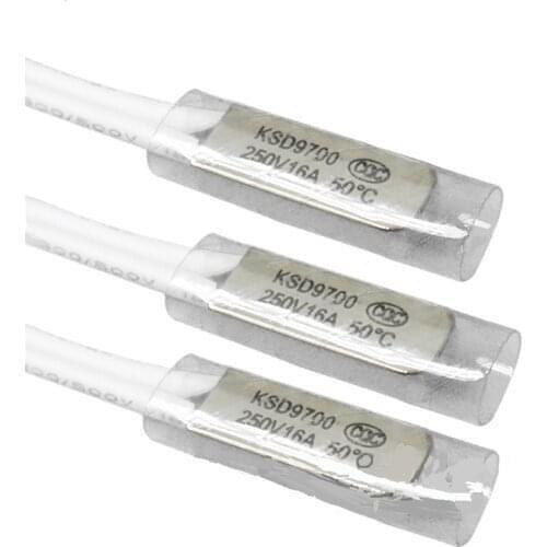 10 PCS High Current 16A/250v Ksd9700 Temperature Switch 115 Degree Metal Normally Closed Thermostat